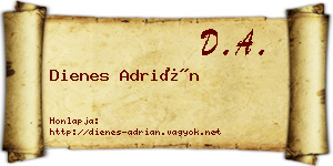 Dienes Adrián névjegykártya